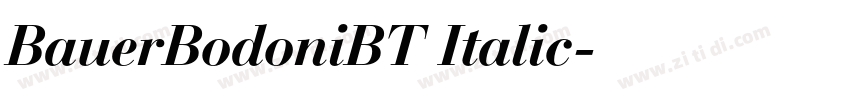 BauerBodoniBT Italic字体转换